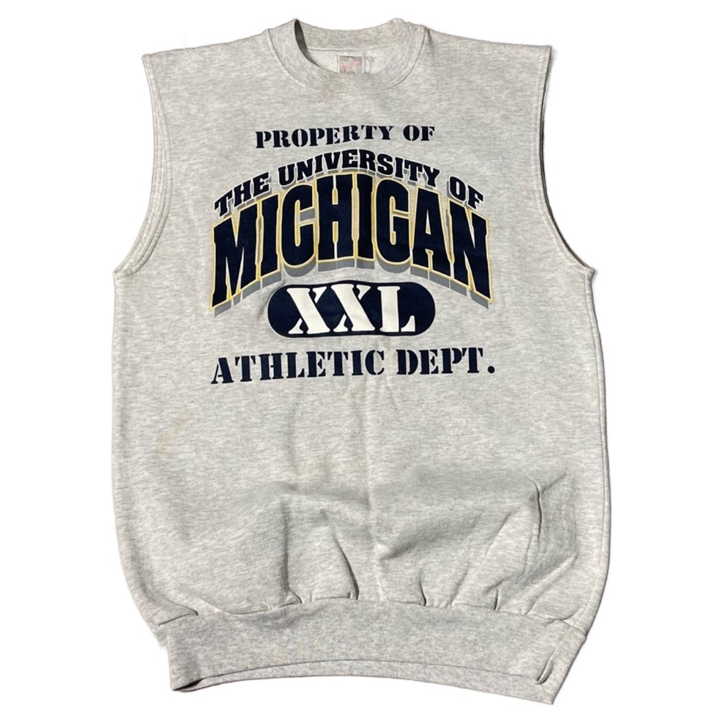 Vintage Michigan Wolverines Sleeveless Sweater L